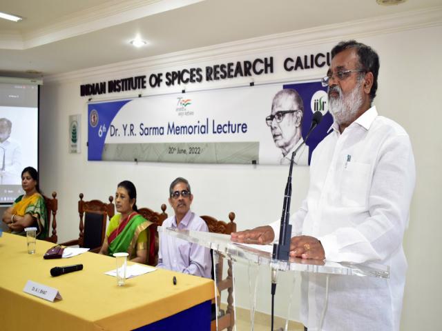 Dr. Y. R. Sarma Memorial Lecture held at ICAR-IISR